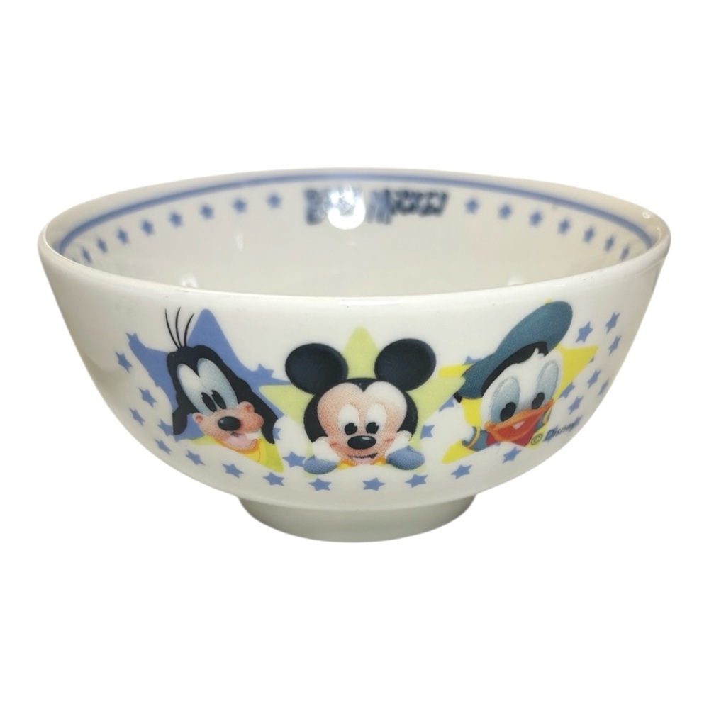 Pair Baby Mickey Mouse & Friends Donald Goofy Bowls Disney Vintage X2 Blue T & G
